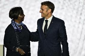 Press conference of Emmanuel Macron at Grand Palais FA