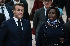 Press conference of Emmanuel Macron at Grand Palais FA