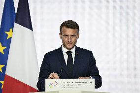 Press conference of Emmanuel Macron at Grand Palais FA