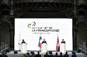 Press conference of Emmanuel Macron at Grand Palais FA