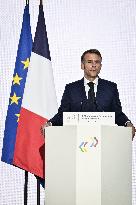 Press conference of Emmanuel Macron at Grand Palais FA