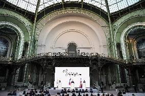 Press conference of Emmanuel Macron at Grand Palais FA