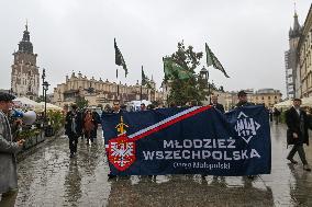 All-Polish Youth Rally At Krakow's Market Square