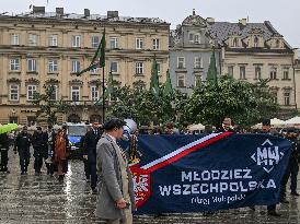 All-Polish Youth Rally At Krakow's Market Square