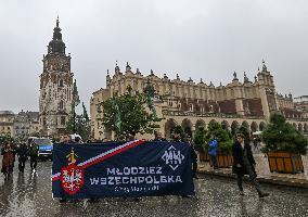 All-Polish Youth Rally At Krakow's Market Square