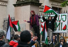 Rally For Palestine And Lebanon In Krakow