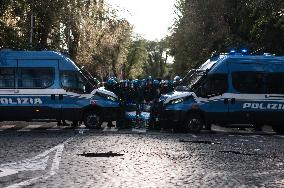 Clashes In Rome During the Pro-Palestine Demonstration