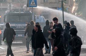 Clashes In Rome During the Pro-Palestine Demonstration