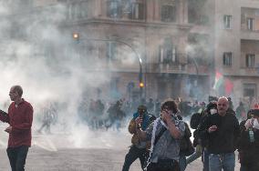 Clashes In Rome During the Pro-Palestine Demonstration