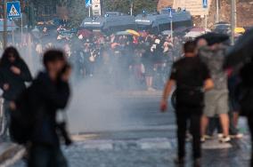 Clashes In Rome During the Pro-Palestine Demonstration