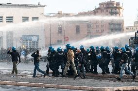 Clashes In Rome During the Pro-Palestine Demonstration