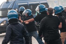 Clashes In Rome During the Pro-Palestine Demonstration