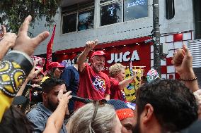 President Of Brazil Luiz Inácio Lula Da Silva During A Political Event In Sao Paulo, Brazil