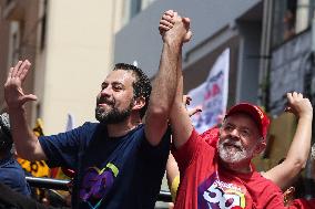 President Of Brazil Luiz Inácio Lula Da Silva During A Political Event In Sao Paulo, Brazil