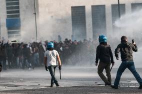 Clashes In Rome During the Pro-Palestine Demonstration