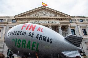 Protest In Madrid Against Israel's Attacks On Gaza And Lebanon