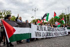 Protest In Madrid Against Israel's Attacks On Gaza And Lebanon