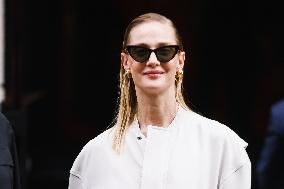 Celebrity Arrivals At Ferrari Fashion Show During The Milan Women's Fashion Week Spring/Summer 2025 In Milan