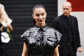 Celebrity Arrivals At Ferrari Fashion Show During The Milan Women's Fashion Week Spring/Summer 2025 In Milan