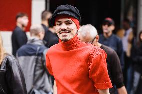 Celebrity Arrivals At Ferrari Fashion Show During The Milan Women's Fashion Week Spring/Summer 2025 In Milan