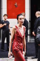 Celebrity Arrivals At Ferrari Fashion Show During The Milan Women's Fashion Week Spring/Summer 2025 In Milan