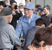 Japan PM visits flood-hit central Japan city