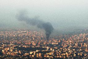 Israeli Airstrikes On the Ghobeiry Area - Lebanon