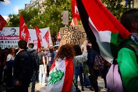 Demonstration In Support Of Lebanon And Palestine - Paris