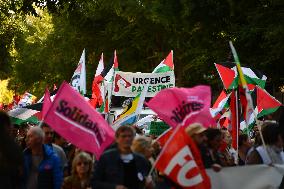 Demonstration In Support Of Lebanon And Palestine - Paris