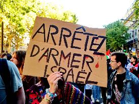 Demonstration In Support Of Lebanon And Palestine - Paris