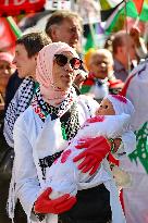 Demonstration In Support Of Lebanon And Palestine - Paris