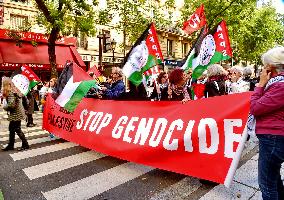 Demonstration In Support Of Lebanon And Palestine - Paris