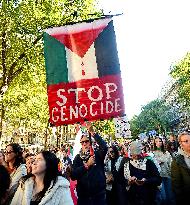 Demonstration In Support Of Lebanon And Palestine - Paris