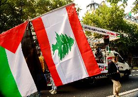 Demonstration In Support Of Lebanon And Palestine - Paris