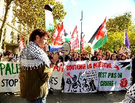 Demonstration In Support Of Lebanon And Palestine - Paris