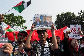 Pro-Palestinian Protest In Indonesia Marks One Year Of Israel-Hamas Conflict