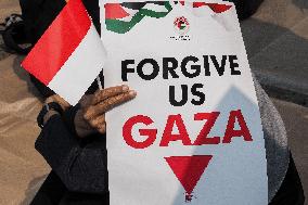 Pro-Palestinian Protest In Indonesia Marks One Year Of Israel-Hamas Conflict