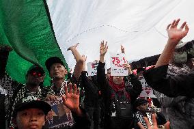 Pro-Palestinian Protest In Indonesia Marks One Year Of Israel-Hamas Conflict