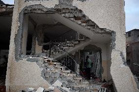 Aftermath of Israeli Airstrike In Gaza, Palestine