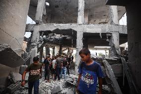 Aftermath of Israeli Airstrike In Gaza, Palestine