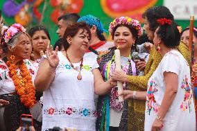 Baton Comand Ceremony For Clara Brugada As Mexico City Head Of Government