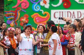 Baton Comand Ceremony For Clara Brugada As Mexico City Head Of Government