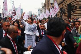 Baton Comand Ceremony For Clara Brugada As Mexico City Head Of Government