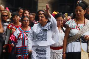 Baton Comand Ceremony For Clara Brugada As Mexico City Head Of Government