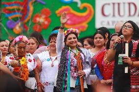 Baton Comand Ceremony For Clara Brugada As Mexico City Head Of Government