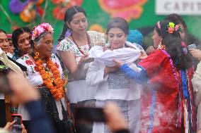 Baton Comand Ceremony For Clara Brugada As Mexico City Head Of Government