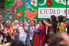 Baton Comand Ceremony For Clara Brugada As Mexico City Head Of Government