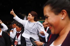 Baton Comand Ceremony For Clara Brugada As Mexico City Head Of Government