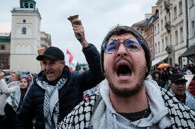 Pro Palestine Rally In Warsaw, Poland