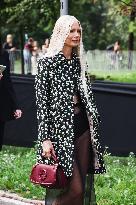 Celebrity Arrivals At Gucci Fashion Show During The Milan Women's Fashion Week Spring/Summer 2025 In Milan